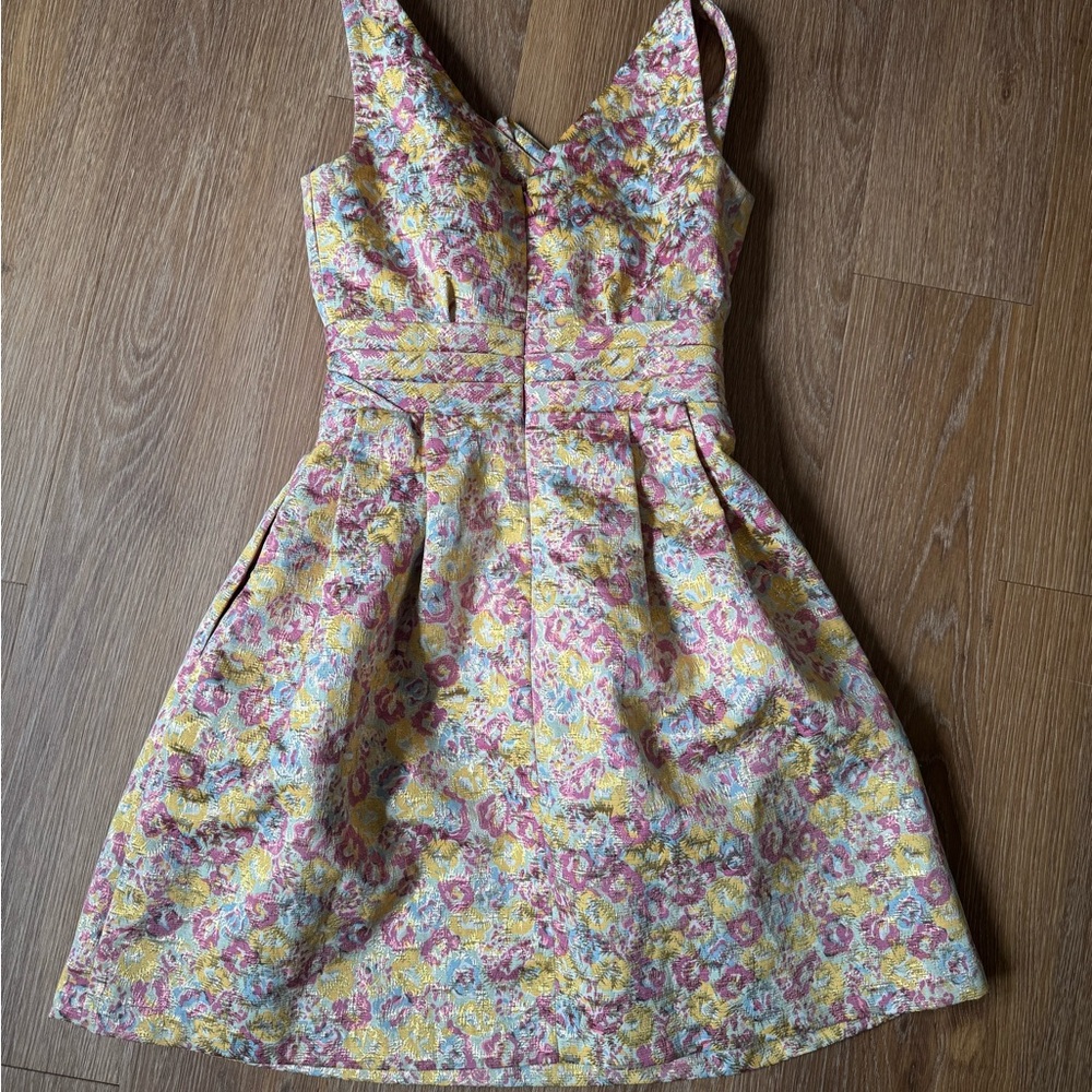 Zac Posen Floral Dress - Pink and Yellow